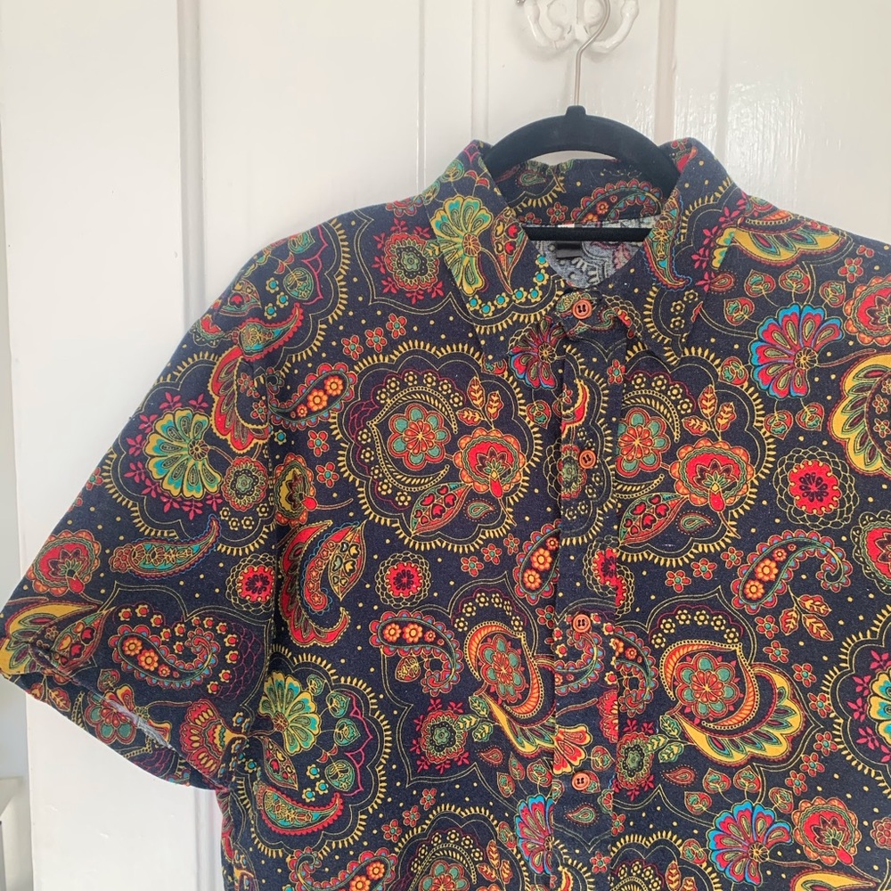 70’s Vintage Psychedelic Short Sleeve Button Down
